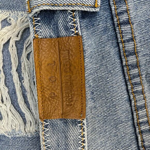 Pol Anthropologie Women's Reckless Boyfriend Distressed Jeans SMP35 Sz.M Preppy - Picture 7 of 16